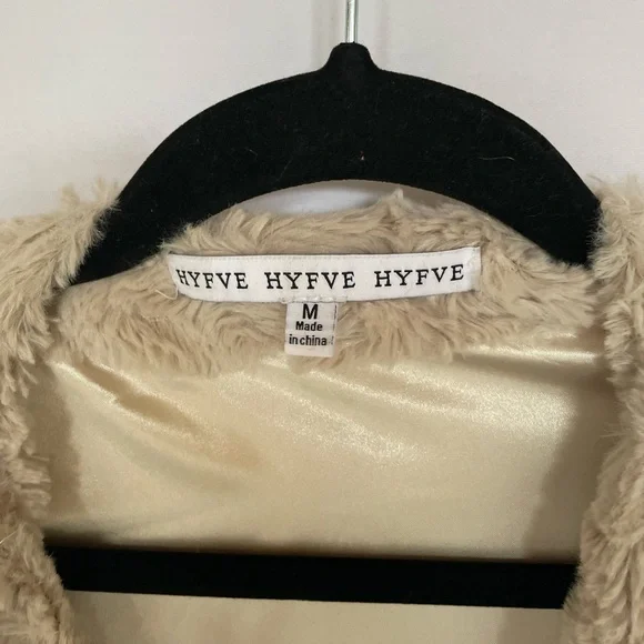 Plush Faux Fur Coat in Beige - Picture 3 of 3